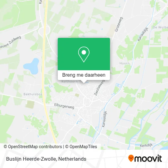 Buslijn Heerde-Zwolle kaart