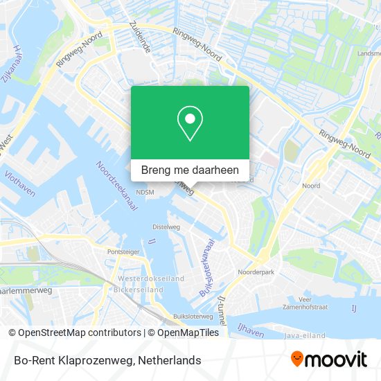 Bo-Rent Klaprozenweg kaart