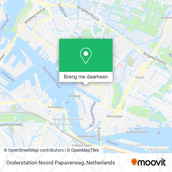 Onderstation Noord Papaverweg kaart