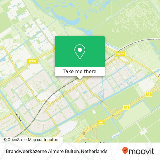 Brandweerkazerne Almere Buiten kaart