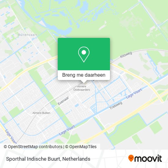 Sporthal Indische Buurt kaart