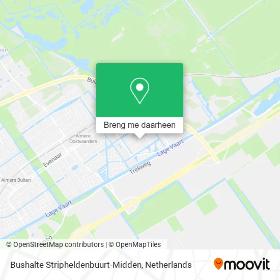 Bushalte Stripheldenbuurt-Midden kaart