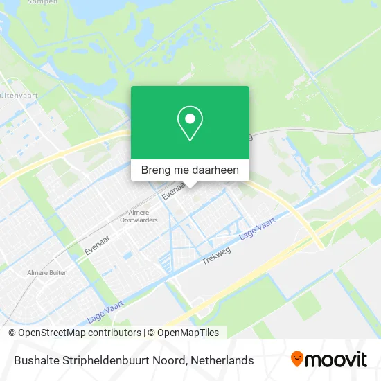 Bushalte Stripheldenbuurt Noord kaart