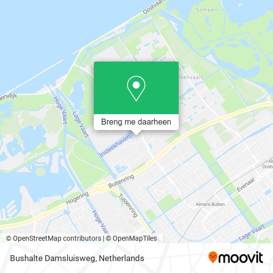 Bushalte Damsluisweg kaart