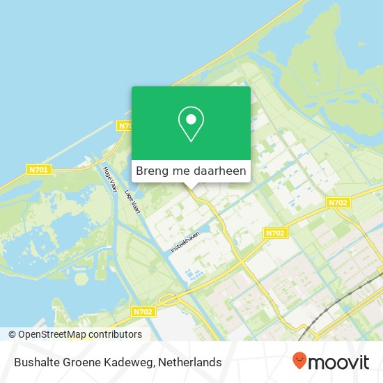 Bushalte Groene Kadeweg kaart