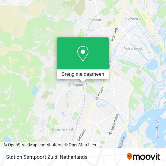 Station Santpoort Zuid kaart