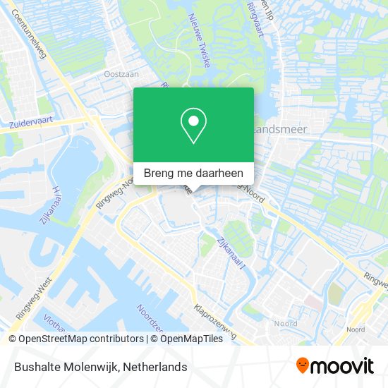 Bushalte Molenwijk kaart