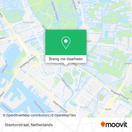 Stentorstraat kaart