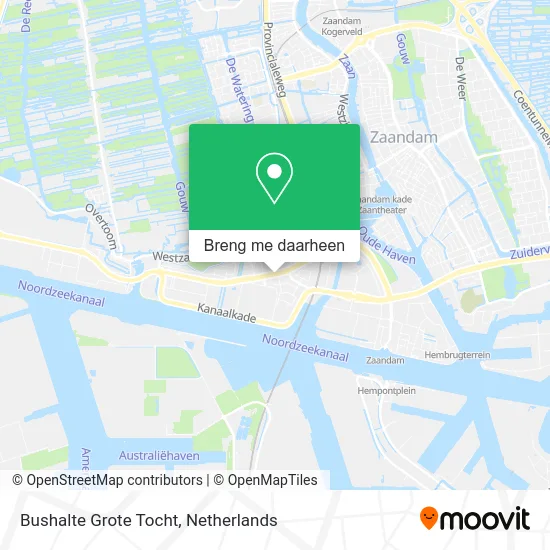 Bushalte Grote Tocht kaart