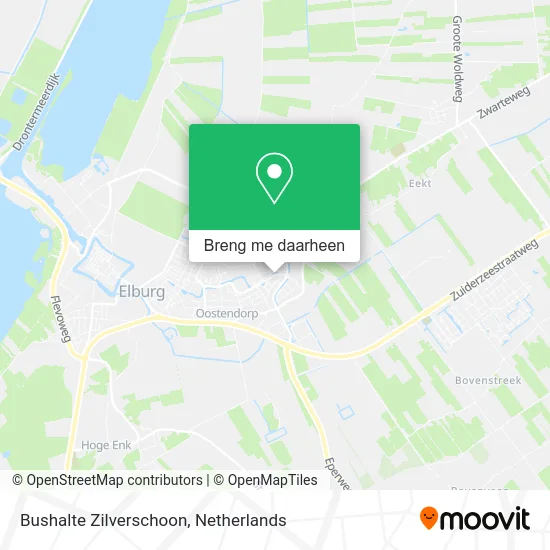 Bushalte Zilverschoon kaart