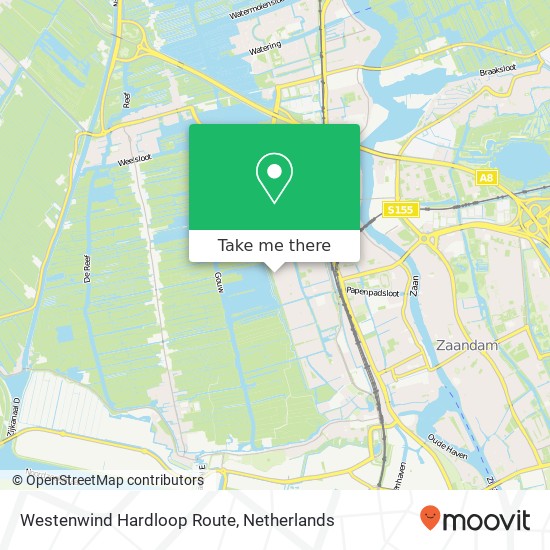 Westenwind Hardloop Route kaart