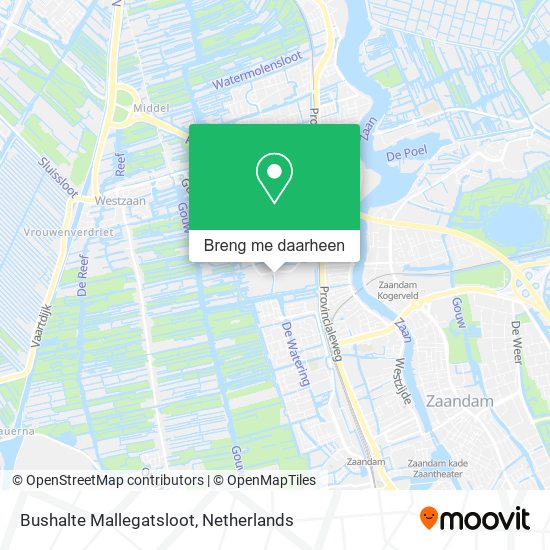 Bushalte Mallegatsloot kaart