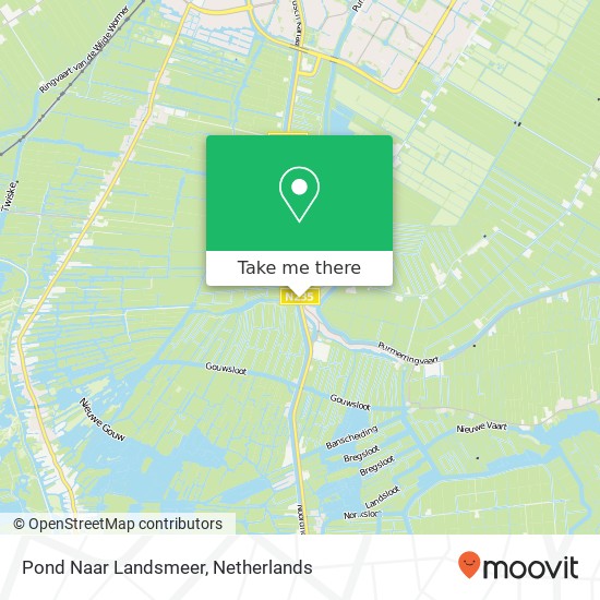 Pond Naar Landsmeer kaart