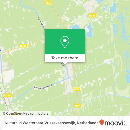 Kulturhus Westerhaar-Vriezeveensewijk kaart