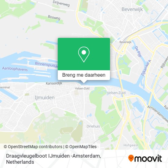 Draagvleugelboot IJmuiden -Amsterdam kaart