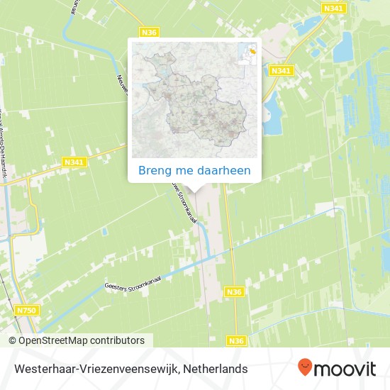 Westerhaar-Vriezenveensewijk kaart