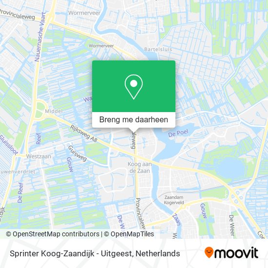 Sprinter Koog-Zaandijk - Uitgeest kaart