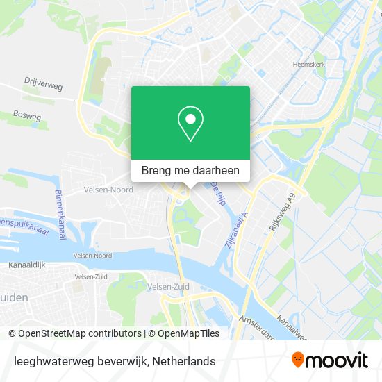 leeghwaterweg beverwijk kaart