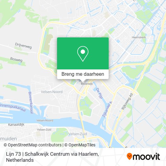 Lijn 73 | Schalkwijk Centrum via Haarlem kaart