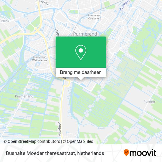 Bushalte Moeder theresastraat kaart