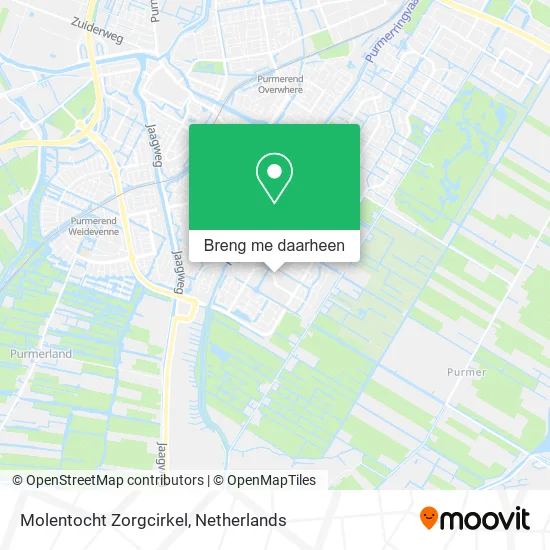 Molentocht Zorgcirkel kaart