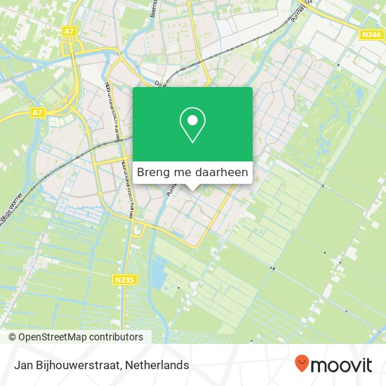 Jan Bijhouwerstraat kaart