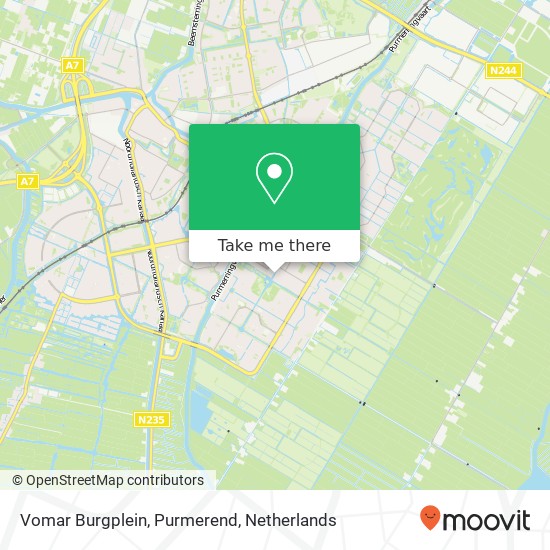 Vomar Burgplein, Purmerend kaart