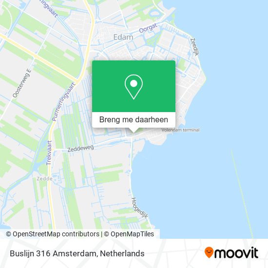 Buslijn 316 Amsterdam kaart