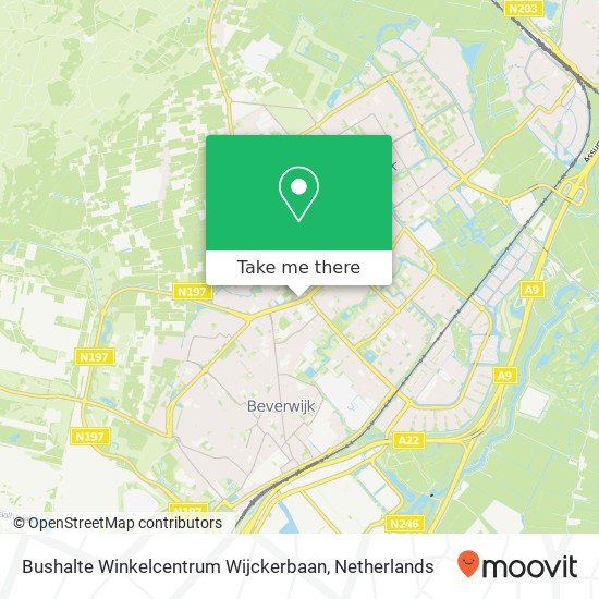 Bushalte Winkelcentrum Wijckerbaan kaart
