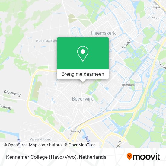 Kennemer College (Havo/Vwo) kaart