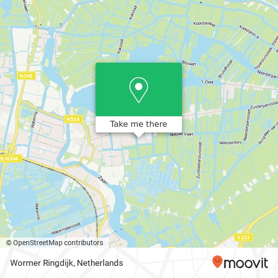 Wormer Ringdijk kaart
