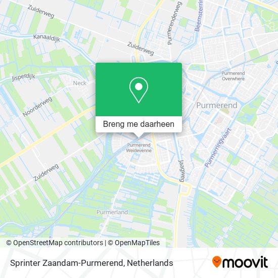 Sprinter Zaandam-Purmerend kaart