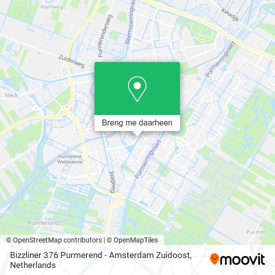 Bizzliner 376 Purmerend - Amsterdam Zuidoost kaart