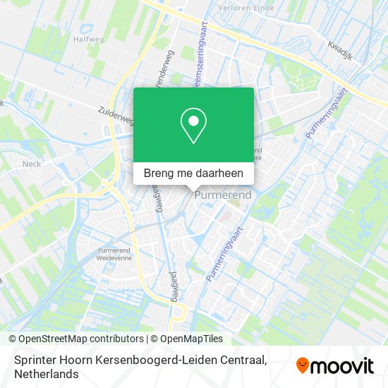 Sprinter Hoorn Kersenboogerd-Leiden Centraal kaart