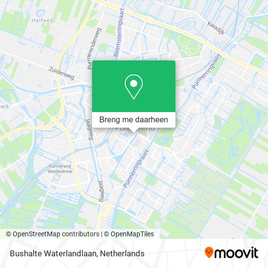 Bushalte Waterlandlaan kaart