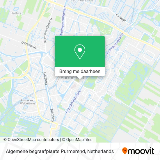 Algemene begraafplaats Purmerend kaart