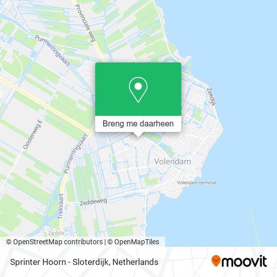 Sprinter Hoorn - Sloterdijk kaart