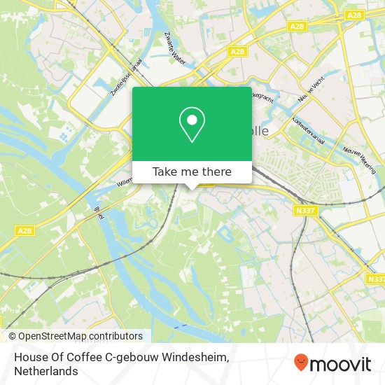 House Of Coffee C-gebouw Windesheim kaart