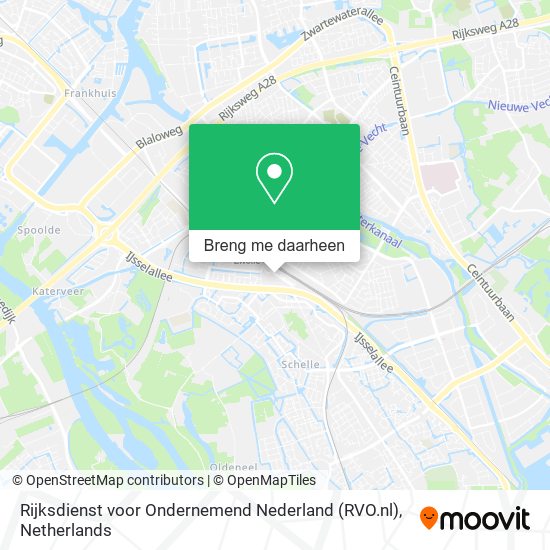 Rijksdienst voor Ondernemend Nederland (RVO.nl) kaart