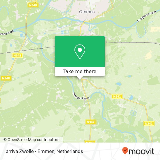 arriva Zwolle - Emmen kaart