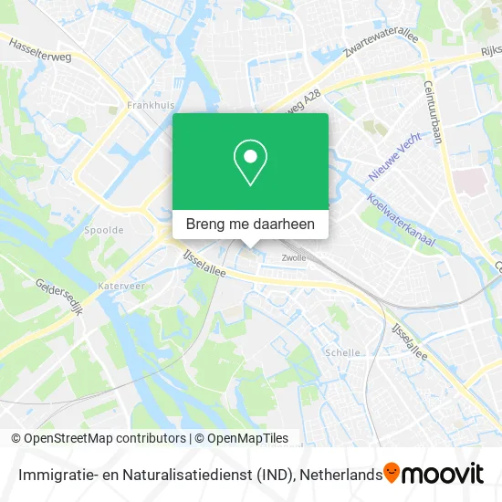 Immigratie- en Naturalisatiedienst (IND) kaart