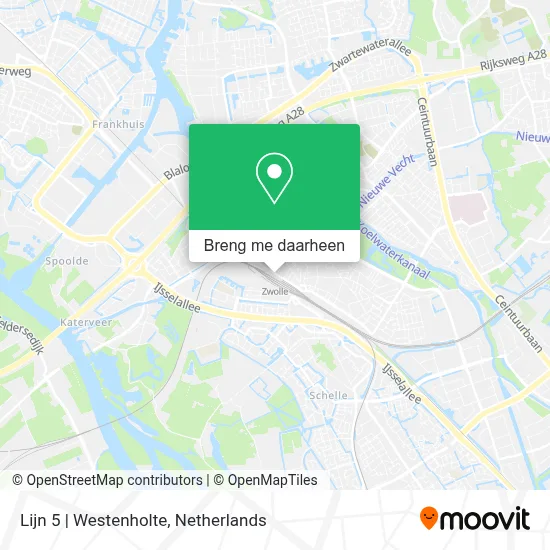 Lijn 5 | Westenholte kaart