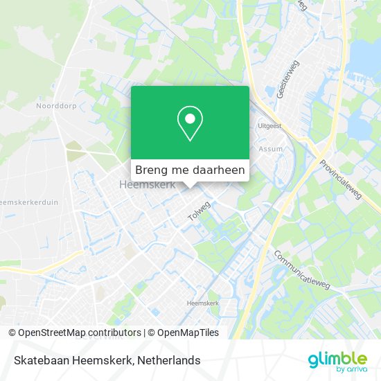 Skatebaan Heemskerk kaart