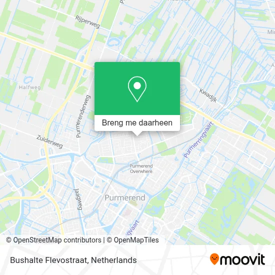 Bushalte Flevostraat kaart