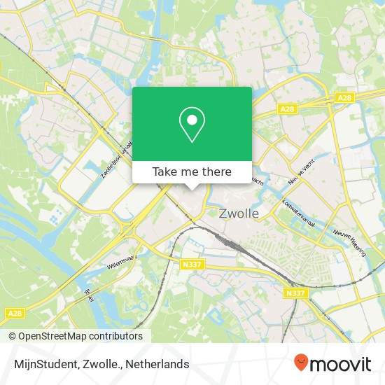 MijnStudent, Zwolle. kaart