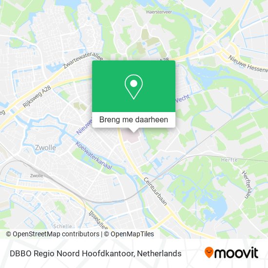 DBBO Regio Noord Hoofdkantoor kaart