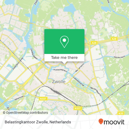 Belastingkantoor Zwolle kaart