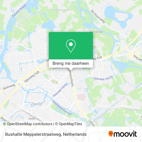 Bushalte Meppelerstraatweg kaart
