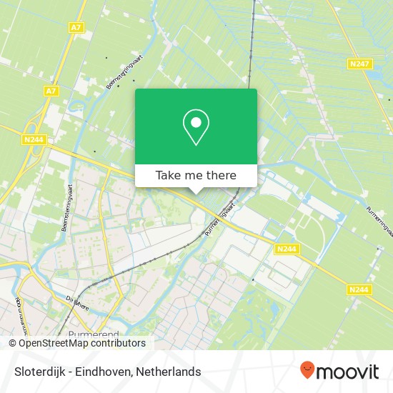 Sloterdijk - Eindhoven kaart