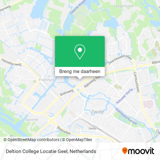 Deltion College Locatie Geel kaart